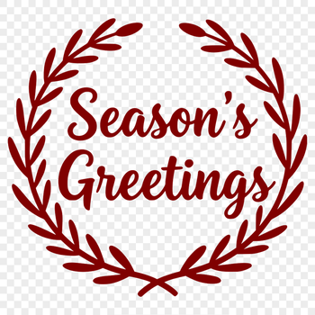 A collection of festive holiday quotes and phrases in a decorative font.