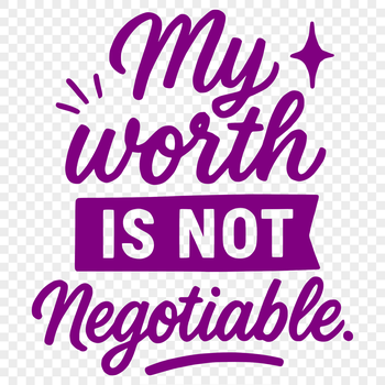 Vector design featuring uplifting phrases promoting self-esteem and inner strength.