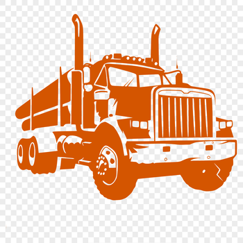 Unique Truck Vector Drawing