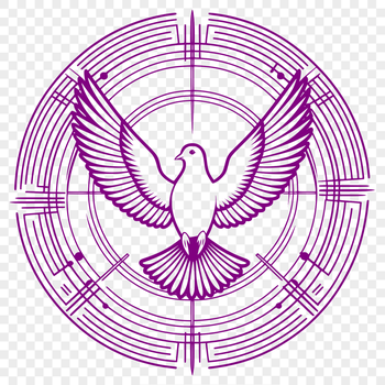 A simple illustration of a dove in flight, suitable for graphic design projects.