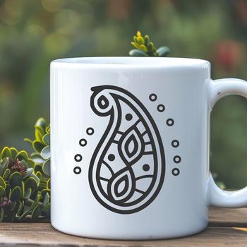 Ornate paisley shape design in vector format