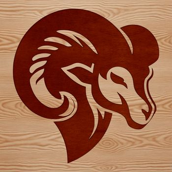 SVG illustration of a sheep's head with woolly coat and distinctive horns.