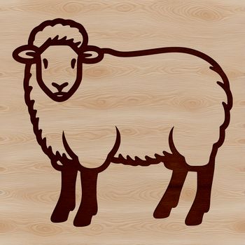 Simple line drawing of a farm animal, suitable for vector art and commercial or personal use.