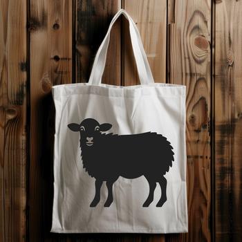 A detailed illustration of a single sheep in full body view, suitable for design and crafting projects.
