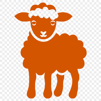 An outline illustration of a common farm animal, suitable for various design and craft applications.