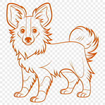 Artistic Shetland Sheepdog Clipart