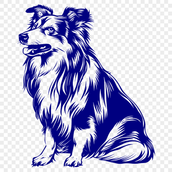 Creative Sitting Dog Vector Art