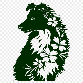 A high-quality digital illustration of a small to medium-sized dog breed, specifically the Shetland Sheepdog.