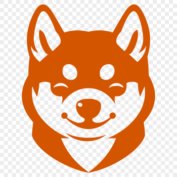 A vector graphic of a Shiba Inu breed dog, suitable for various design applications.