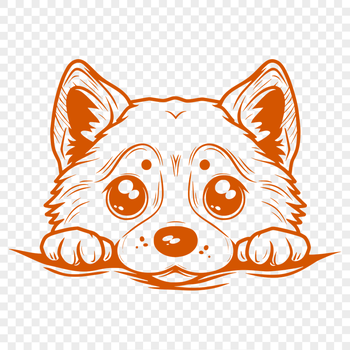 Free Peeking Dog PNG