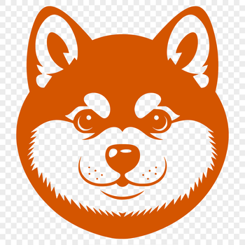 A vector illustration of a Shiba Inu's head, suitable for digital design projects.