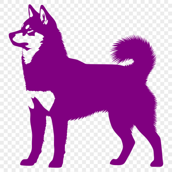 A full-body illustration of a Shiba Inu standing on its hind legs.