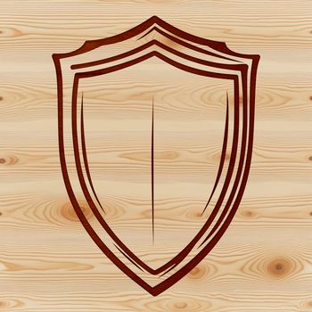 A geometric shield icon designed for digital applications, suitable for vector graphics.