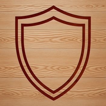 A vector image of a shield, ideal for use in graphic design and cutting machine applications.