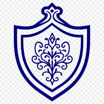 A detailed ornate shield design suitable for vector art.