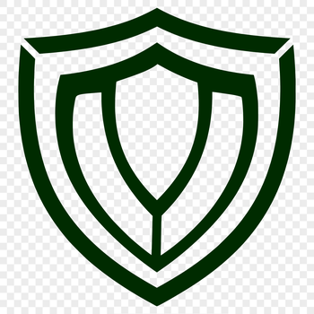 A medieval-inspired shield icon designed as vector art.