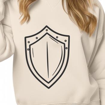 Illustration of a shield made from vector art.