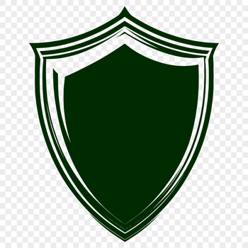 A graphic representation of a shield, designed as vector art for easy scaling and editing.