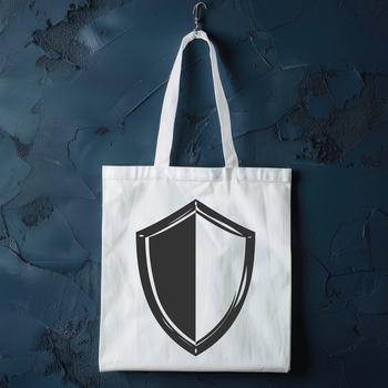 A graphic representation of a shield, created using vector art, suitable for use in various contexts.