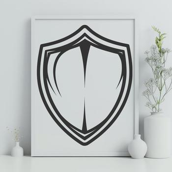 A graphic representation of a medieval-style shield, designed as a scalable vector image.