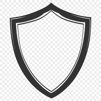 A vector shield design with a metallic texture, suitable for cutting machines and laser cutters.
