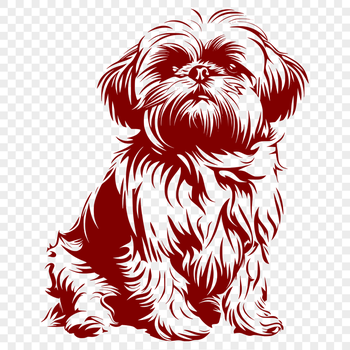 Artistic Shih Tzu Vector Art