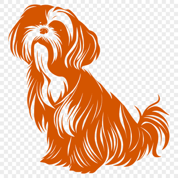 Free Beautiful Shih Tzu Vector Drawing