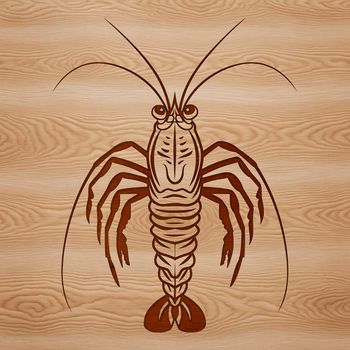 A simple illustration of a shrimp, suitable for vector design and cutting machine projects.