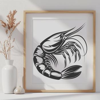 Shrimp In SVG & DXF