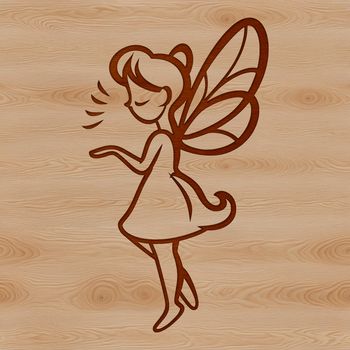 A simple line drawing illustration of a mythical creature from a fairy tale.