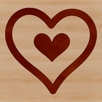 A simple line drawing of a heart symbol.