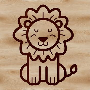 A vector illustration of a big cat, commonly found on the savannah.