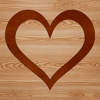 Simple line drawing of a love heart, suitable for Valentine's Day or wedding decorations.