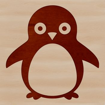 Simple line drawing of a cute penguin, a popular vector art design for various applications.