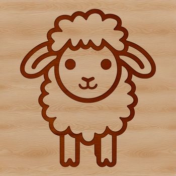 An SVG illustration of a sheep, suitable for vector art and design projects.