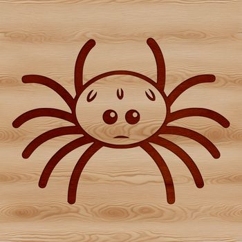 A small line-drawn insect with adorable features.
