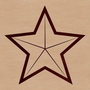 A simple line drawing of a star symbol.