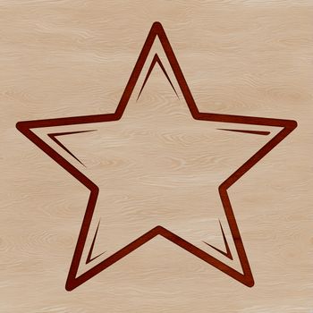 A simple line drawing illustration of a star symbol, suitable for various designs.