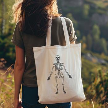 A simple yet clear vector design of a human skeleton, ideal for various crafting and design projects.