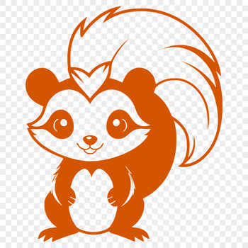A digital illustration of a wild animal, specifically a skunk, created in vector format.
