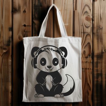 A stylized illustration of a wild animal, specifically a skunk, designed as vector art.