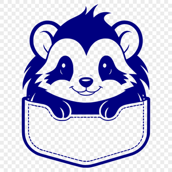 A skunk, a wild animal, is depicted in this vector art image.