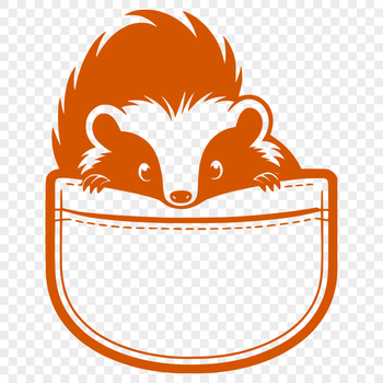 SVG illustration of a wild skunk in a realistic style, suitable for vector art and commercial or personal use projects.
