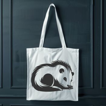 A sleeping wild animal, a skunk, is illustrated in a vector format.