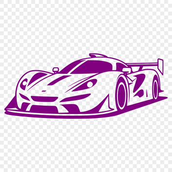 A high-quality vector illustration of a racing car with sleek design and detailed features.