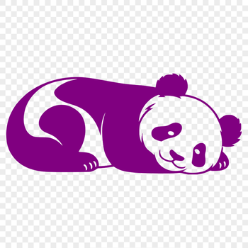 A sleeping panda in a natural habitat, high-quality vector illustration suitable for various designs.