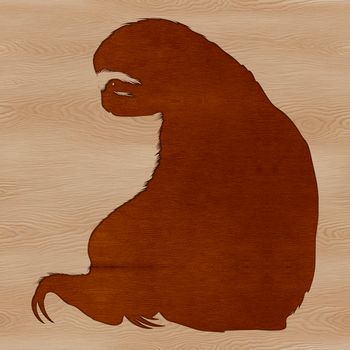 A simple illustration of a sloth in vector format.