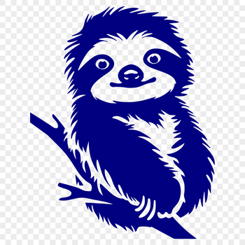 A high-quality digital illustration of a sloth from head to toe, designed as vector art for seamless scalability.
