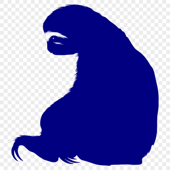 A digital illustration of a sloth in full body pose.