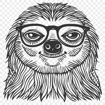 Free Artistic Sloth Vector Art